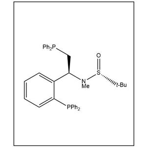S(R)]-N-[(1S)-2-(二苯基膦)-1-[2-(二苯基膦)苯基]乙基]-N-甲基-2-叔丁基亚磺酰胺,S(R)]-N-[(1S)-2-(Diphenylphosphino)-1-[2-(diphenylphosphino)phenyl]ethyl]-N,2-dimethyl-2-propanesulfinamide