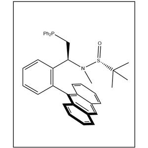 S(R)]-N-[(1S)-1-[2-(9-蒽基)苯基]-2-(二苯基膦)乙基]-N-甲基-2-叔丁基亚磺酰胺 1936438-30-0