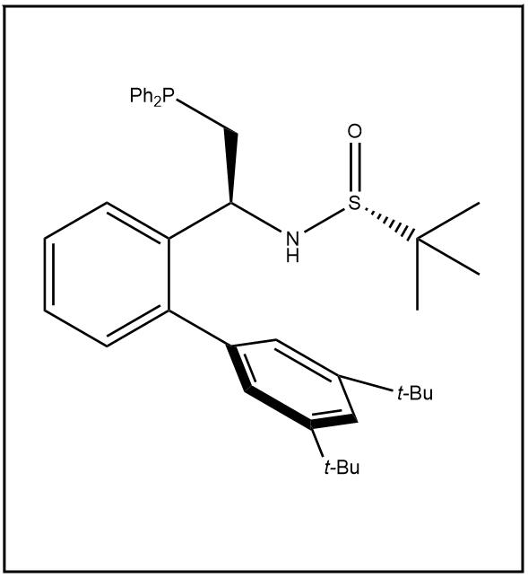 S(R)]-N-[(1S)-1-[3',5'-双(叔丁基)[1,1'-联苯]-2-(二苯基膦)乙基]-2-叔丁基亚磺酰胺,S(R)]-N-[(1S)-1-[3',5'-Bis(1,1-dimethylethyl)[1,1'-biphenyl]-2-yl]-2-(diphenylphosphino)ethyl]-2-methyl-2-propanesulfinamide