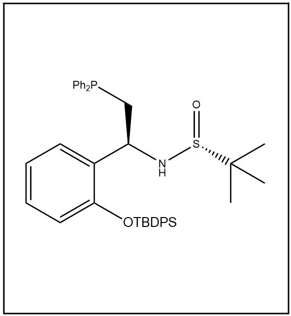 S(R)]-N-[(1S)-1-[2-((叔丁基二苯硅氧)苯基)]-2-(二苯基膦)乙基]-2-叔丁基亞磺酰胺,S(R)]-N-[(1S)-1-[2-((tert-Butyldiphenylsilyl)oxy)phenyl)]-2-yl-2-(diphenylphosphino)ethyl]-2-methyl-2-propanesulfinamide