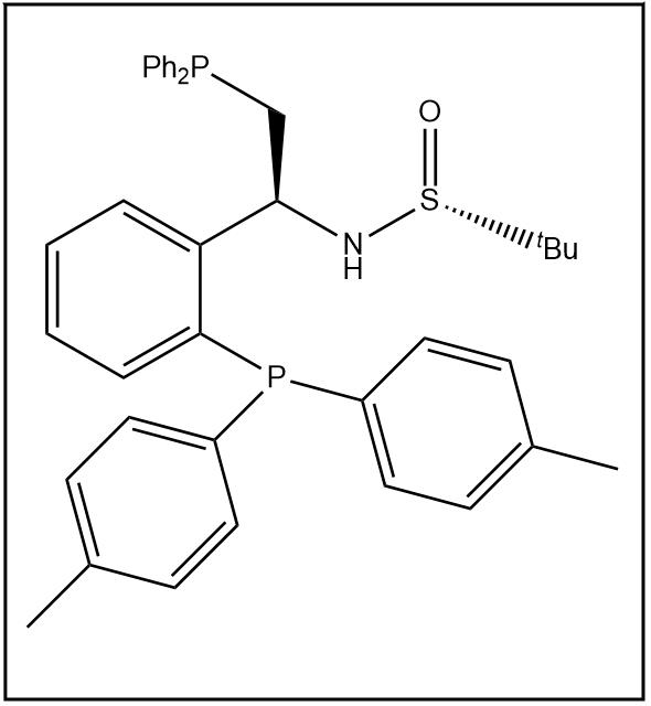 S(R)]-N-[(1S)-2-(二苯基膦)-1-[2-(4-甲基苯基膦)苯基]乙基]-2-叔丁基亚磺酰胺,S(R)]-N-((S)-1-(2-(di-p-tolylphosphanyl)phenyl)-2-(diphenylphosphanyl)ethyl)-2-methylpropane-2-sulfinamide