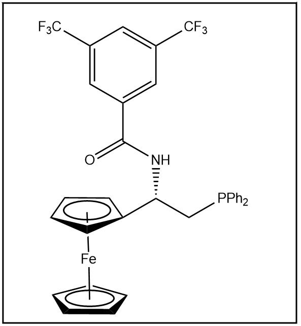 N-[(1S)-1-二茂鐵-2-(二苯基膦)乙基]-3,5-二(三氟甲基)苯甲酰胺,N-[(1S)-(1-Ferrocenyl)-2-(diphenylphosphino)ethyl)]-3,5-bis(trifluoromethyl)-benzamide