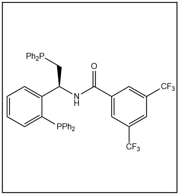 N-[(1S)-2-(二苯基膦)-1-((2-二苯基膦)苯基)乙基]-3,5-二(三氟甲基)苯甲酰胺,N-[(1S)-2-(Diphenylphosphino)-1-(2-(diphenylphosphino)phenyl)ethyl]-3,5-bis(trifluoromethyl)-benzamide