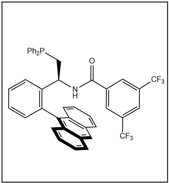 N-[(1S)-1-[2-(9-蒽基)苯基]-2-(二苯基膦)乙基]-3,5-二(三氟甲基)苯甲酰胺,N-[(S)-1-((r)-2-(anthracen-9-yl)phenyl)-2-(diphenylphosphanyl)ethyl]-3,5-bis(trifluoromethyl)benzamide