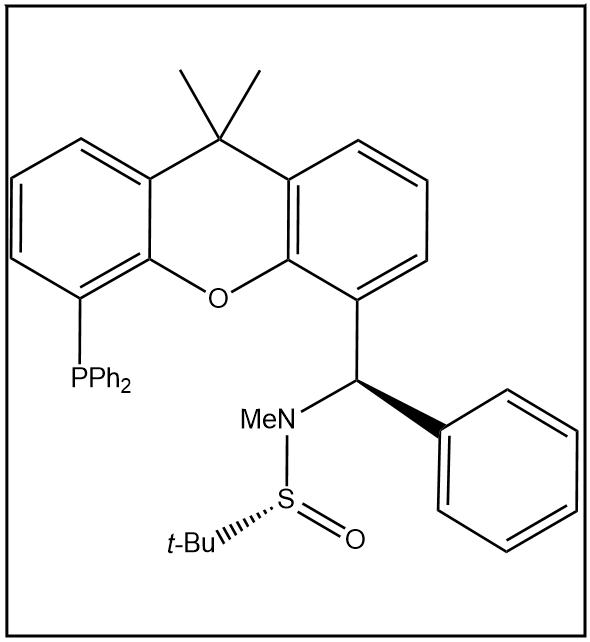 S(R)]-N-[(R)-[5-(二苯基膦)-9,9-二甲基-9H-4-氧雜蒽]苯甲基]-N-甲基-2-叔丁基亞磺酰胺,S(R)]-N-[(R)-[5-(Diphenylphosphino)-9,9-dimethyl-9H-xanthen-4-yl]phenylmethyl]-N,2-dimethyl-2-propanesulfinamide