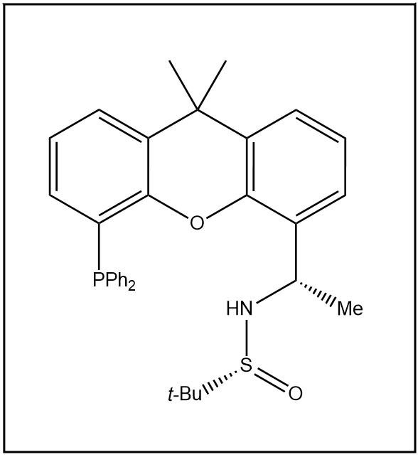 S(R)]-N-[(S)-1-[5-(二苯基膦)-9,9-二甲基-9H-氧杂蒽]乙基]-2-叔丁基亚磺酰胺,S(R)]-N-[(S)-1-[5-(Diphenylphosphino)-9,9-dimethyl-9H-xanthen-4-yl]ethyl]-2-methyl-2-propanesulfinamide