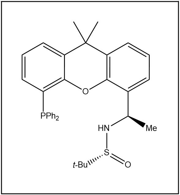 S(R)]-N-[(R)-1-[5-(二苯基膦)-9,9-二甲基-9H-氧雜蒽]乙基]-2-叔丁基亞磺酰胺,S(R)]-N-[(R)-1-[5-(Diphenylphosphino)-9,9-dimethyl-9H-xanthen-4-yl]ethyl]-2-methyl-2-propanesulfinamide