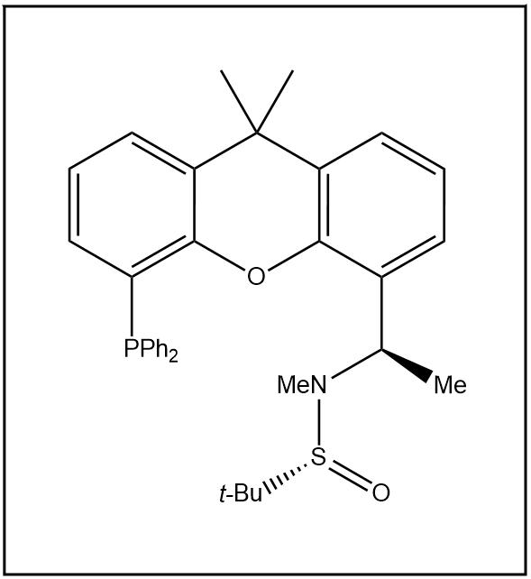 S(R)]-N-[(R)-[5-(二苯基膦)-9,9-二甲基-9H-氧杂蒽]乙基]-N-甲基-2-叔丁基亚磺酰胺,S(R)]-N-[(R)-1-[5-(Diphenylphosphino)-9,9-dimethyl-9H-xanthen-4-yl]ethyl]-N,2-dimethyl-2-propanesulfinamide