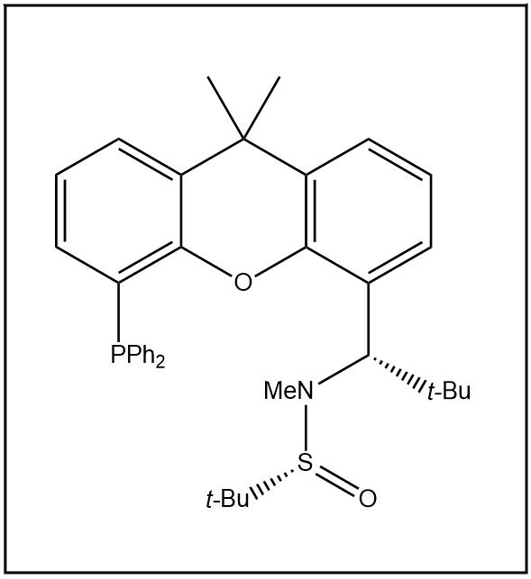 S(R)]-N-[(S)-[2-(1-叔丁基甲基)][5-(二苯基膦)-9,9-二甲基-9H-氧雜蒽]甲基]-N-甲基-2-叔丁基亞磺酰胺,S(R)]-N-[(S)-(2-(1-tert-Butylmethyl)][5-(diphenylphosphino)-9,9-dimethyl-9H-xanthen-4-yl]methyl]-N,2-dimethyl-2-propanesulfinamide