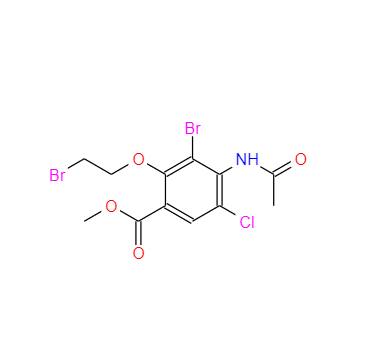 4-(乙酰氨基)-3-溴-2-(2-溴乙氧基)-5-氯苯甲酸甲酯,Methyl 4-(acetylaMino)-3-broMo-2-(2-broMoethoxy)-5-chlorobenzoate