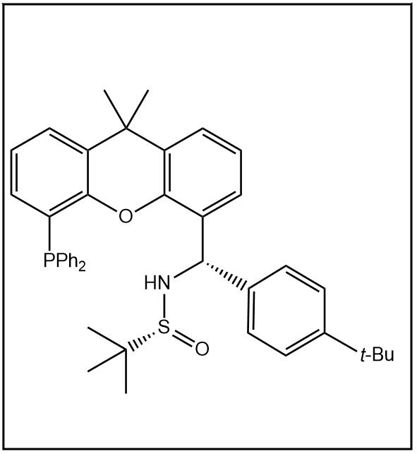 S(R)]-N-[(S)-(4-叔丁基苯基)[5-(二苯基膦)-9,9-二甲基-9H-氧雜蒽]甲基]-2-叔丁基亞磺酰胺,S(R)]-N-[(S)-[4-(1,1-Dimethylethyl)phenyl][5-(diphenylphosphino)-9,9-dimethyl-9H-xanthen-4-yl]methyl]-2-methyl-2-propanesulfinamide