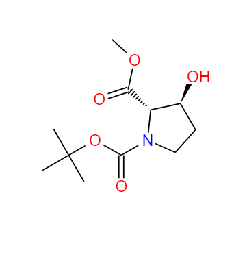 (2S,3S)-3-羟基-1,2-吡咯烷二羧酸 1-叔丁酯 2-甲基酯,N-(tert-Butoxycarbonyl)-(3S)-hydroxy-L-proline methyl ester