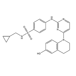 Pyrintegrin,N-(cyclopropylmethyl)-4-((4-(6-hydroxy-3,4-dihydroquinolin-1(2H)-yl)pyrimidin-2-yl)amino)benzenesulfonamide