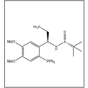 S(R)]-N-[(1S)-2-(二苯基膦)-1-(2-二苯基膦-4,5-二甲氧基苯基)乙基]-2-叔丁基亚磺酰胺,S(R)]-N-[(1S)-2-(Diphenylphosphino)-1-[2-(diphenylphosphino)-4,5-dimethoxyphenyl]ethyl]-2-methyl-2-propanesulfinamide