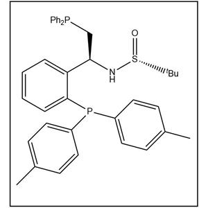 S(R)]-N-[(1S)-2-(二苯基膦)-1-[2-(4-甲基苯基膦)苯基]乙基]-2-叔丁基亚磺酰胺,S(R)]-N-((S)-1-(2-(di-p-tolylphosphanyl)phenyl)-2-(diphenylphosphanyl)ethyl)-2-methylpropane-2-sulfinamide