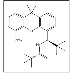 S(R)]-N-[(1R)-1-[5-(二苯基膦)-9,9-二甲基-9H-氧杂蒽]-2,2-二甲丙基]-2-叔丁基亚磺酰胺,S(R)]-N-[(1R)-1-[5-(Diphenylphosphino)-9,9-dimethyl-9H-xanthen-4-yl]-2,2-dimethylpropyl]-2-methyl-2-propanesulfinamide