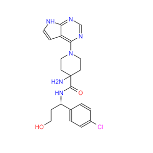 ：	4-氨基-N-[(1S)-1-(4-氯苯基)-3-羟基丙基]-1-(7H-吡咯并[2,3-D]嘧啶-4-基)-4-哌啶甲酰胺