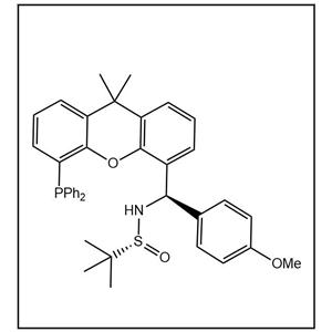 S(R)]-N-[(R)-[5-(二苯基膦)-9,9-二甲基-9H-氧杂蒽](4-甲氧基苯基)甲基]-2-叔丁基亚磺酰胺 2160535-56-6