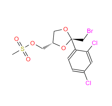 順-2-（溴甲基）-2-（2,4-二氯苯基）-4-甲磺?；谆?1,3-二氧戊環(huán),[(2R*, 4R*) -2-(bromomethyl)-2-(2,4-dichlorophenyl)-1,3-dioxolan-4-yl]methyl methanesulfonate