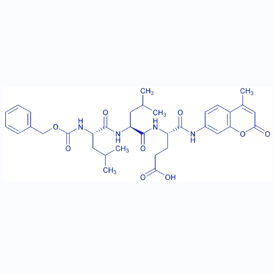 N-[(苯基甲氧基)羰基]-L-亮氨酰-L-亮氨酰-N-(4-甲基-2-氧代-2H-1-苯并吡喃-7-基)-L-ALPHA-谷氨酰胺,Z-Leu-Leu-Glu-AMC
