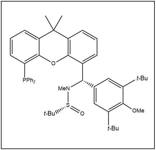 S(R)]-N-[(S)-[3,5-二(三氟甲基)苯基][5-(二苯基膦)-9,9-二甲基-9H-氧雜蒽]甲基]-N-甲基-2-叔丁基亞磺酰胺,S(R)]-N-[(S)-[3,5-Bis(trifluoromethyl)phenyl][5-(diphenylphosphino)-9,9-dimethyl-9H-xanthen-4-yl]methyl]-N,2-dimethyl-2-propanesulfinamide