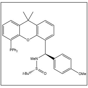 S(R)]-N-[(R)-(4-甲氧基苯基)[5-(二苯基膦)-9,9-二甲基-9H-氧杂蒽]甲基]-N-甲基-2-叔丁基亚磺酰胺,S(R)]-N-[(R)-(4-Methoxyphenyl)[5-(diphenylphosphino)-9,9-dimethyl-9H-xanthen-4-yl]methyl]-N,2-dimethyl-2-propanesulfinamide