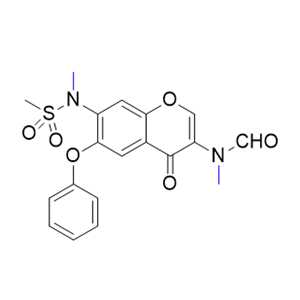 艾拉莫德杂质18,n-methyl-N-(7-(N-methylmethylsulfonamido)-4-oxo-6-phenoxy4H-chromen-3-yl)formamide