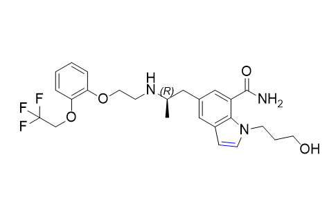 赛洛多辛杂质01,(R)-1-(3-hydroxypropyl)-5-(2-((2-(2-(2,2,2-trifluoroethoxy)phenoxy) ethyl)amino)propyl)-1H-indole-7-carboxamide