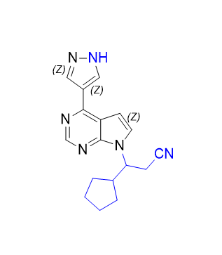 芦可替尼杂质04,3-(4-(1H-pyrazol-4-yl)-7H-pyrrolo[2,3-d]pyrimidin-7-yl)-3-cyclopentylpropanenitrile