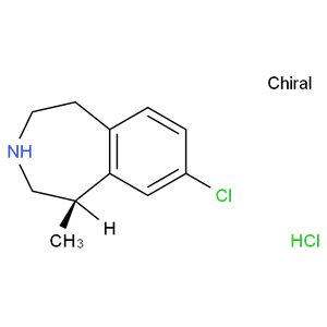 氯卡色林盐酸盐,1H-3-Benzazepine,8-chloro-2,3,4,5-tetrahydro-1-methyl-, hydrochloride (1:1), (1R)-