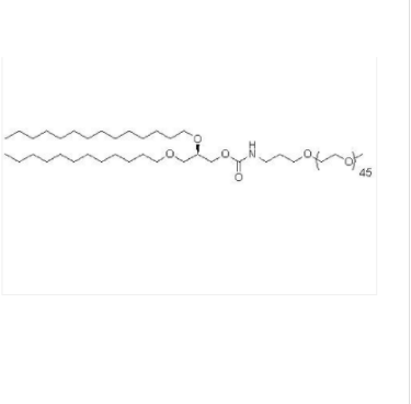 Α-(3'-{[1,2-二(肉豆蔻氧基)丙氧基]羰基氨基}丙基)-Ω-甲氧基,聚氧乙烯,PEG2000-C-DMG