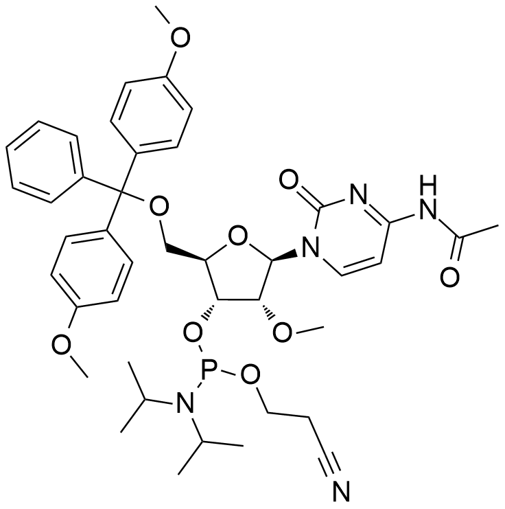 N4-乙酰基-5'-O-DMT-2'-甲氧基胞苷-3'-氰乙氧基亚磷酰胺,5'-O-DMT-2'-OMe-Ac-C Phosphor amidite
