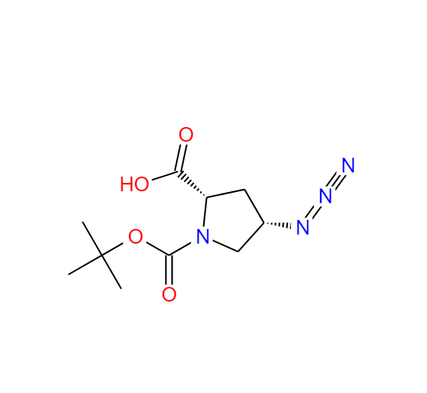 顺-4-叠氮基-N-叔丁氧羰基-L-脯氨酸,(2S,4S)-4-azido-1-[(tert-butoxy)carbonyl]pyrrolidine-2-carboxylic acid