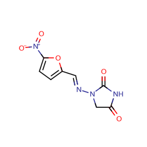 呋喃妥因,1-(((5-Nitrofuran-2-yl)methylene)-amino)imidazolidine-2,4-dione