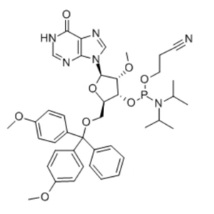 5'-O-[二(4-甲氧基苯基)苯基甲基]-2'-O-甲基肌苷 3'-[2-氰基乙基二异丙基氨基膦酸酯