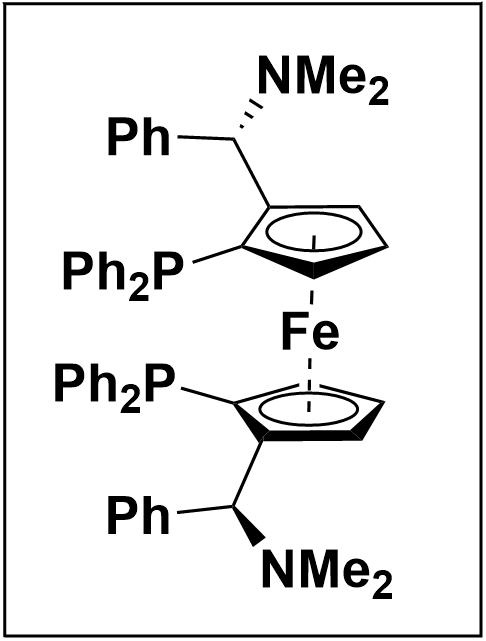 (RP,R′P)-1,1′-雙[(S)-Α-(二甲氨基)芐基]-2,2′-雙(二苯基膦)二茂鐵,(2S,2'S)-1,1'-Bis[(S)-(dimethylamino)phenylmethyl]-2,2'-bis(diphenylphosphino)ferrocene