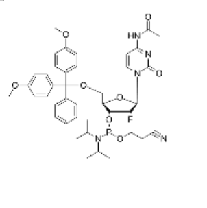 N-乙酰基-5'-O-(4,4-二甲氧基三苯甲基)-2'-脱氧-2'-氟胞苷-3'-(2-氰基乙基-N,N-二异丙基)亚磷酰胺,DMT-2'-F-Ac-dC-CE-Phosphor amidite