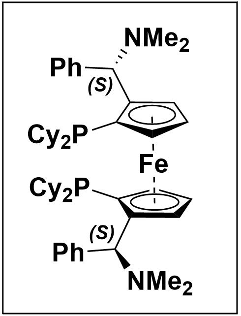 (RP,R′P)-1,1′-双(二环己基膦基)-2,2′-双[(S)-α-(二甲氨基)苄基]二茂铁,(RP,R′P)-1,1′-Bis(dicyclohexylphosphino)-2,2′-bis[(S)-α-(dimethylamino)benzyl]ferrocene