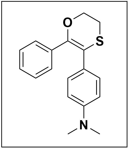 N，N-二甲基-4-（6-苯基-2,3-二氢-1,4-氧杂嘧啶-5-基）苯胺,N,N-dimethyl-4-(6-phenyl-2,3-dihydro-1,4-oxathiin-5-yl)aniline