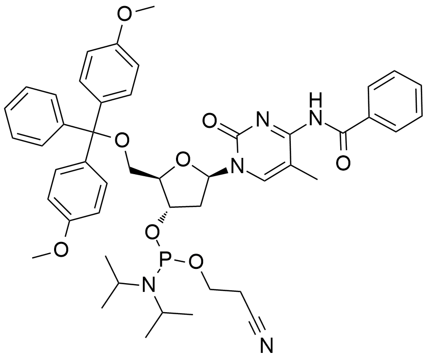 Bz-5-Me-2'-脱氧胞苷亚磷酰胺单体,5'-O-DMT-N4-Benzoyl-2'-Deoxy-5-Methylcytidine-CE Phosphor amidite