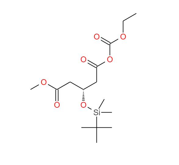 1-乙氧羰基-5-甲基-(3R)-叔丁基二甲硅氧基戊二酸酯,1-Ethoxycarbonyl-5-methyl-(3R)-3-tert-butyl-dimethylsilyloxypentanedioate