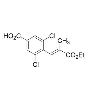 (E)-3,5-二氯-4-(3-乙氧基-2-甲基-3-氧代丙-1-烯-1-基)苯甲酸,(E)-3,5-dichloro-4-(3-ethoxy-2-methyl-3-oxoprop-1-enyl)benzoic acid
