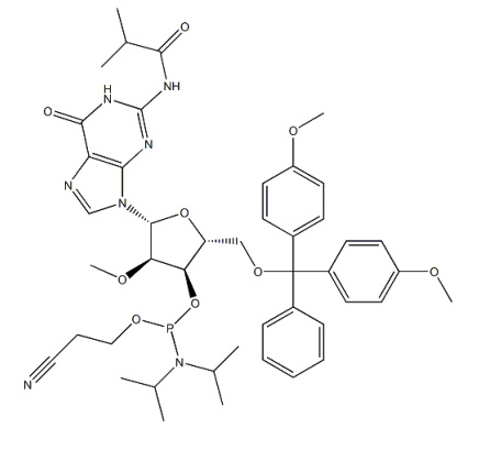2'-OMe-ibu-G 亚磷酰胺单体,5'-O-DMT-2'-OMe-iBu-G Phosphor amidite