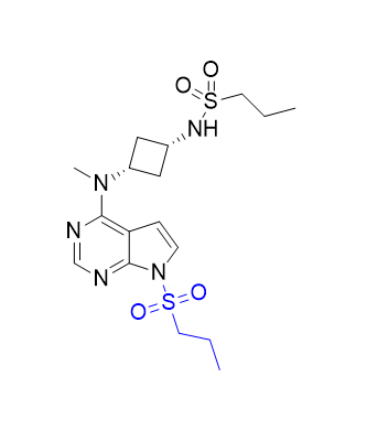 阿布昔替尼杂质17,N-(cis-3-(methyl(7-(propylsulfonyl)-7H-pyrrolo[2,3-d]pyrimidin-4-yl)amino)cyclobutyl)propane-1-sulfonamide