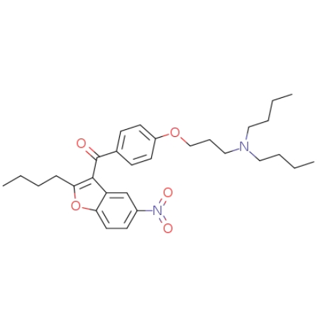 (2-丁基-5-硝基-3-苯并呋喃基)[4-[3-(二丁基氨基)丙氧基]苯基]甲酮,(2-Butyl-5-nitro-3-benzofuranyl)[4-[3-(dibutylamino)propoxy]phenyl]methanone