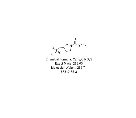 1-Pyrrolidinecarboxylic acid, 3-[(chlorosulfonyl)methyl]-, ethyl ester,1-Pyrrolidinecarboxylic acid, 3-[(chlorosulfonyl)methyl]-, ethyl ester