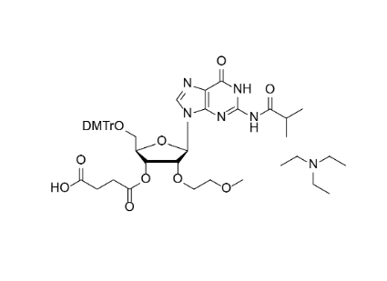 5'-DMTr-2'-O-MOE-rG(iBu)-3'-succinate,TEA salt,5'-DMTr-2'-O-MOE-rG(iBu)-3'-succinate,TEA salt