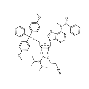 (2R,3R,4R,5R)-2-((双(4-甲氧基苯基)(苯基)甲氧基)甲基)-4-氟-5-(6-(N-甲基苯甲酰胺)-9H-嘌呤-9-基)四氢呋喃-3-基(2-氰基乙基)二异丙基亚磷酰胺,DMT-2