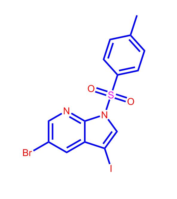 5-溴-3-碘-1-[(4-甲基苯基)磺酰基]-1H-吡咯并[2,3-b]吡啶,1H-Pyrrolo[2,3-b]pyridine, 5-bromo-3-iodo-1-[(4-methylphenyl)sulfonyl]-