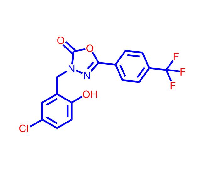 3-(5-氯-2-羟基苄基)-5-(4-(三氟甲基)苯基)-1,3,4-恶二唑-2(3H)-酮,BMS-191011